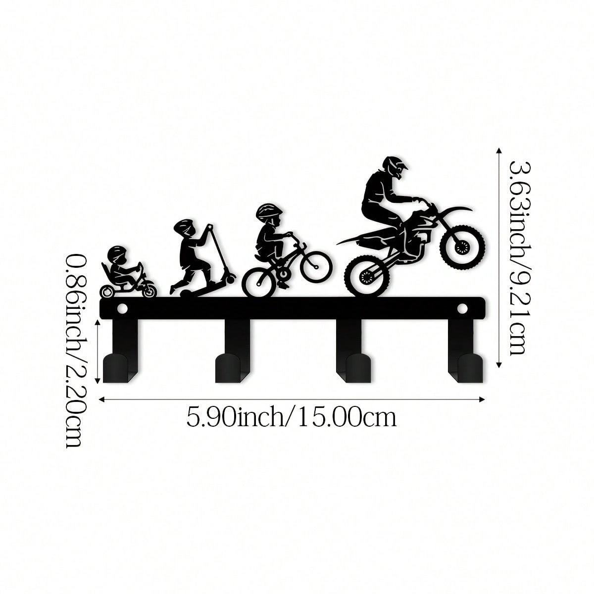 

Modern Heavy Duty Key Holder Wall Mounted Hook for Office Kitchen Bathroom 5.9 Inch Metal Art 10x15