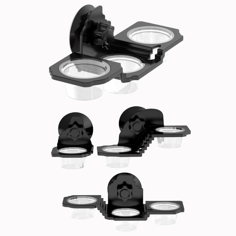 Reptile Terrariums Wall Mount Feeder Multiple Bowl Feeding Dish with Suction Cup for Small Pet Easy Mounting
