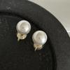 Pearl Mosquito Coil Disc Ear Clips: No-Pierce, Elegant French-Style Earrings for Women