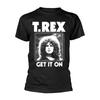 Herren T. Rex Get It On T-Shirt Medium Schwarz