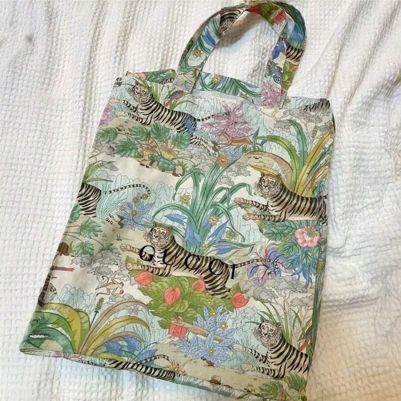 Gucci Damen Tasche Baumwollstoff Geeignet für Pendeln, Umweltfreundlich und Faltbar und Partys Ein Ausgezeichnetes Geschenk
