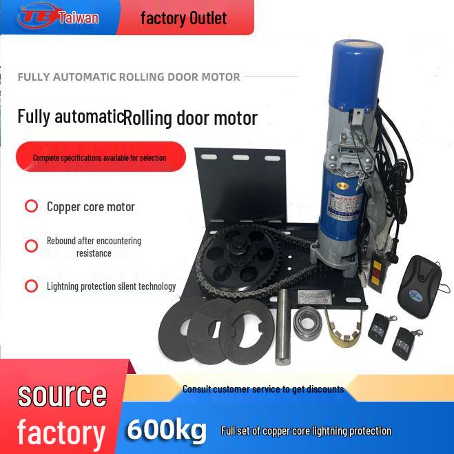 600kg Copper Core 220V Electric Garage Door Opener with Remote Control and Lightning Protection 600kg Copper Core Full Set