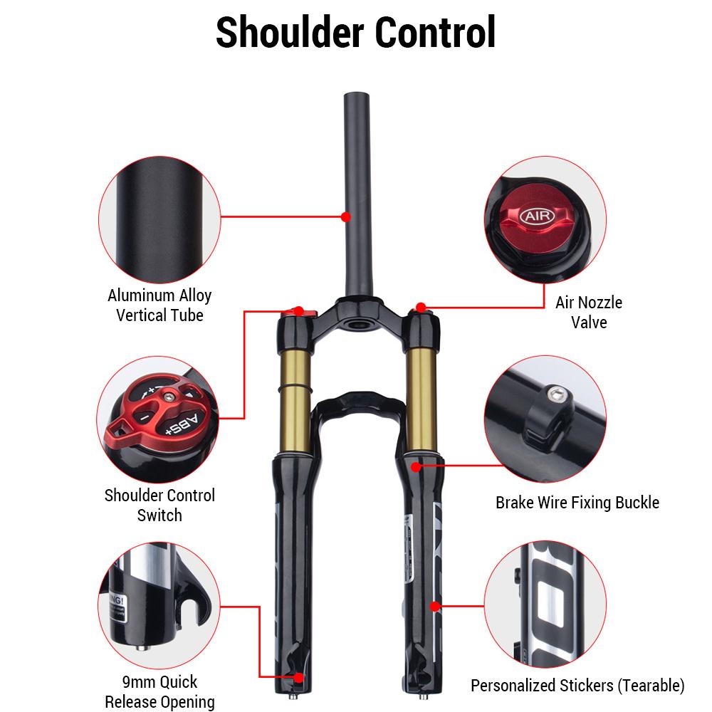 Bicycle Forks High-Performance Bike Suspension Forks - Aluminum Alloy Quick Release/Barrel Axle