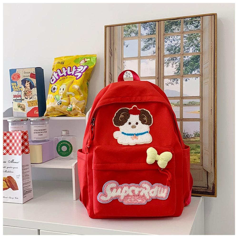Korean version ins style new girl cute cartoon puppy large capacity primary school students junior high school students backpack leisure bag