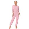 Womens Elderly Adaptive Jumpsuit Back Legs Double Zip Long Sleeve Long Pants Nursing Romper Special Needs Wear