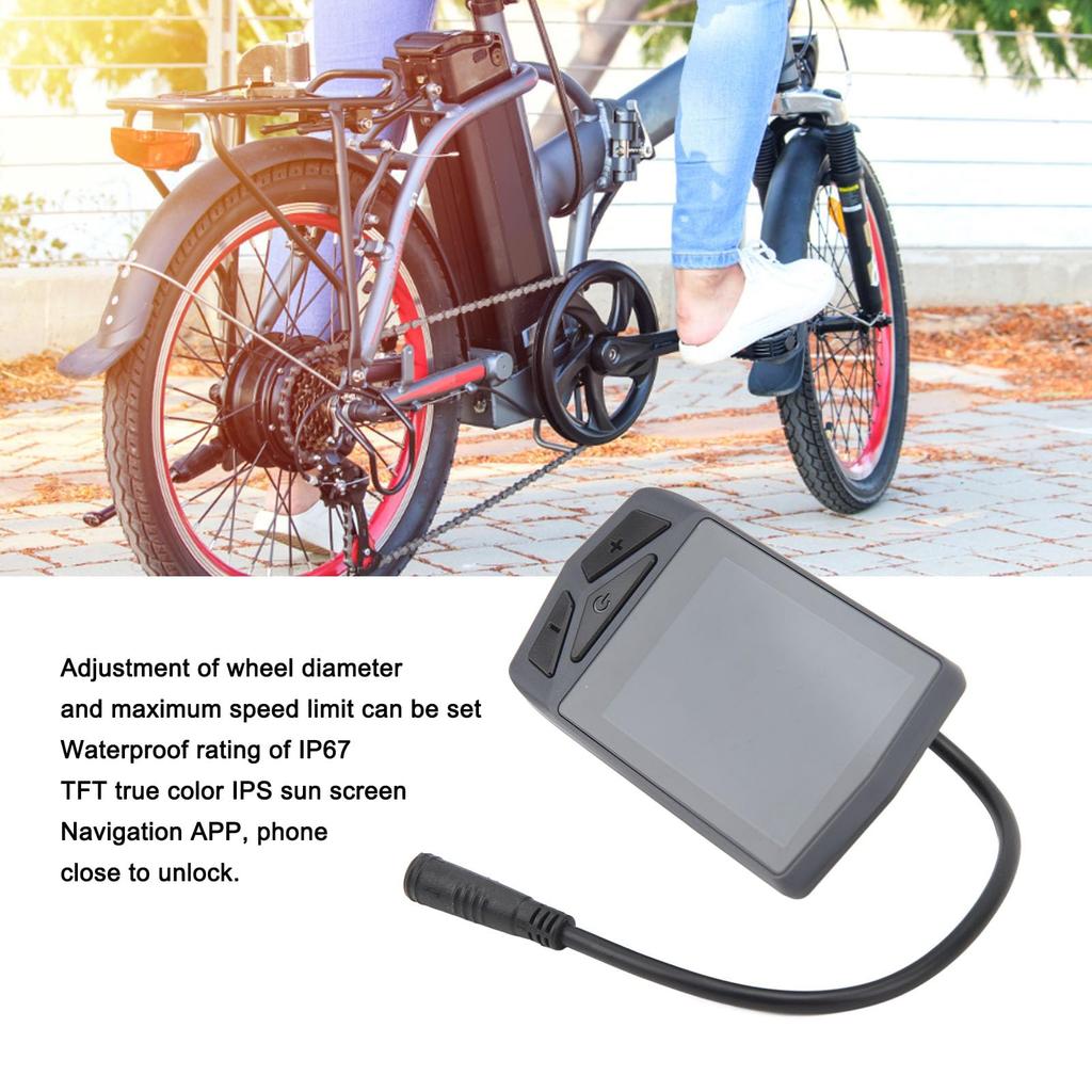 Bafang Electric Bike Display Control Panel with Waterproof Connector for BBS01, BBS02, and BBSHD Mid Motor