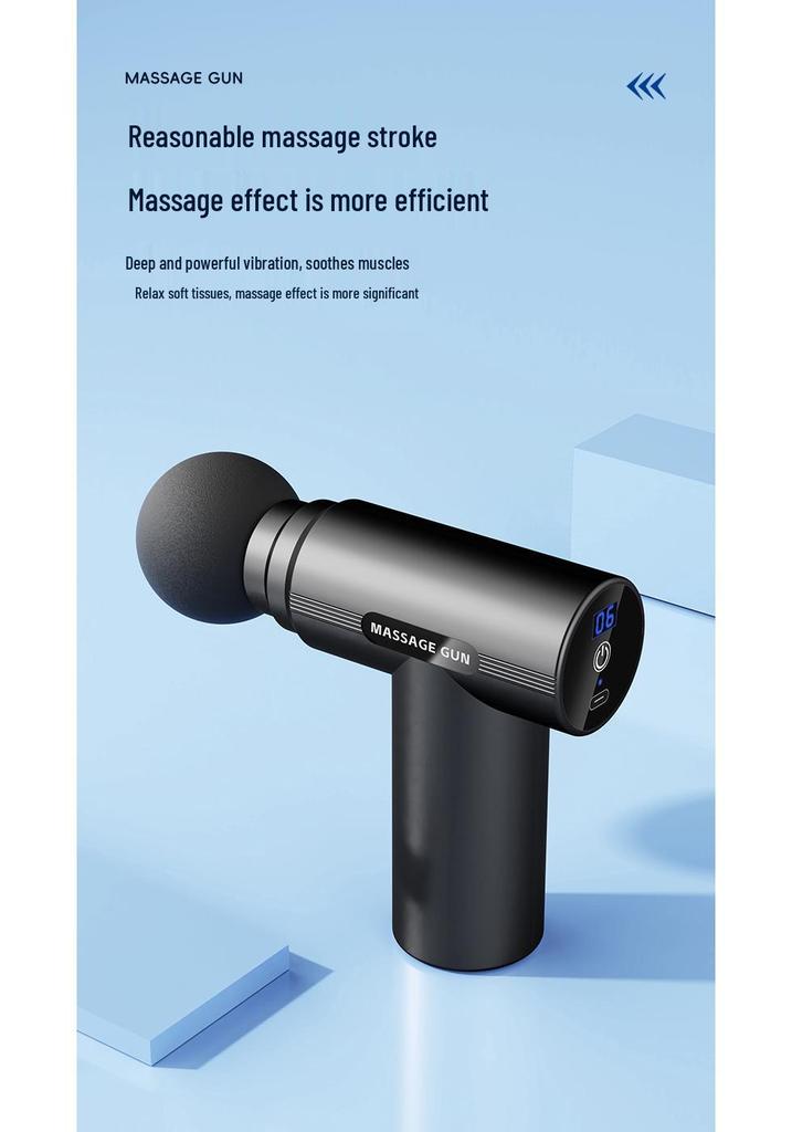 Portable Rechargeable Fascia Gun Massager: Adjustable Impact for Neck and Muscle Relaxation