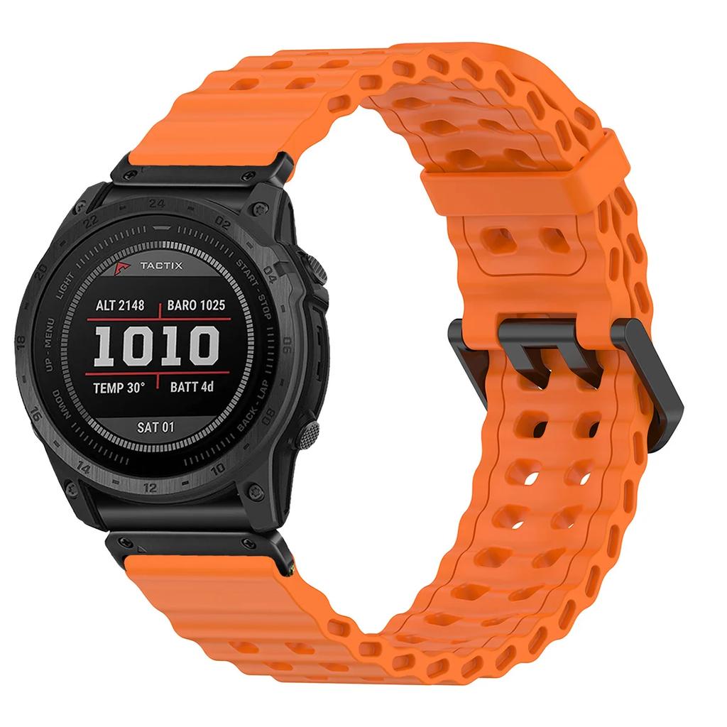 26mm Strap For Garmin Fenix 8 51mm Sport Silicone Wristband for Garmin Fenix 7XPro Instinst 3 Instinct 2X Solar Enduro 3 2 Band