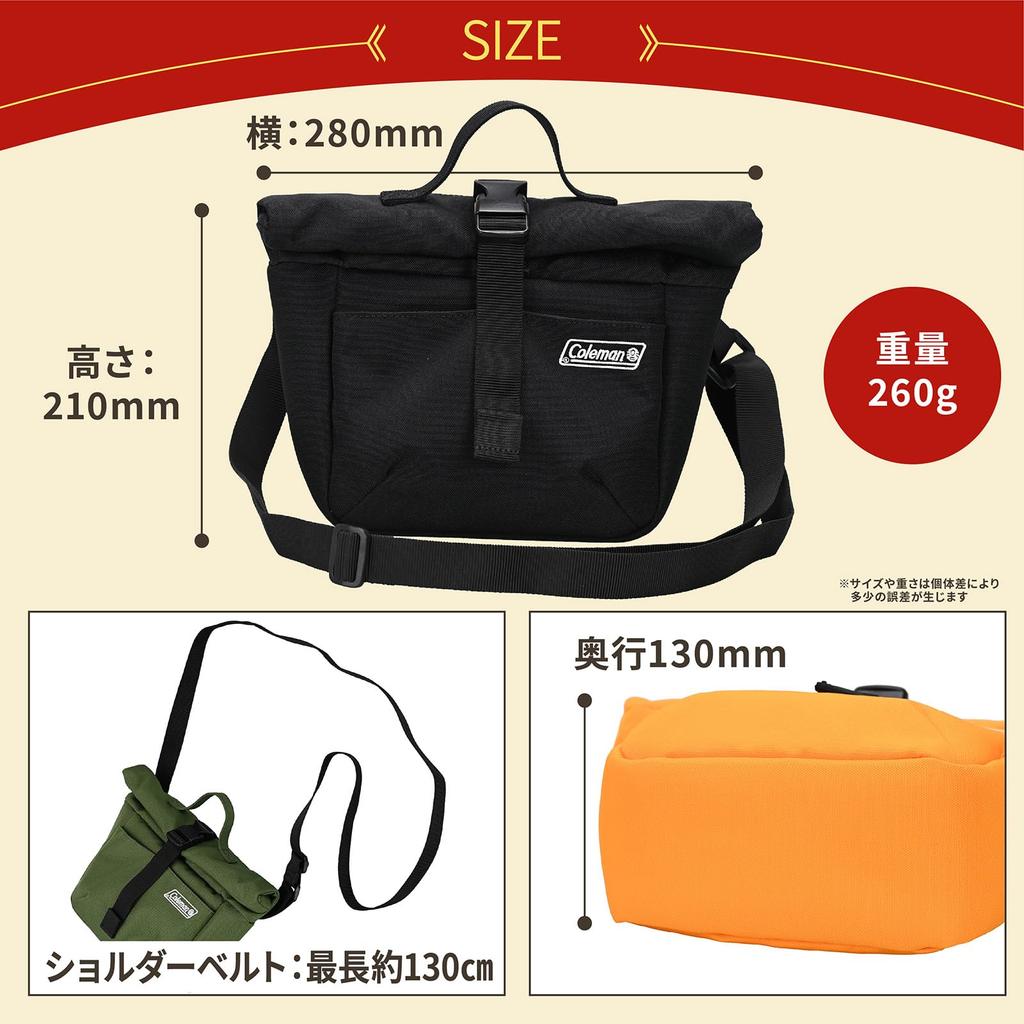 Etsumi & Coleman Camera Bag, Shoulder Bag, Coleman Roll Bag, Small, Compact and Lightweight, Men's and Women's, Gray, VCO-8788