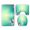 Christmas Bathroom Floor Mat Toilet Three-Piece Set