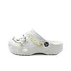 Classic Clog Silver Butterfly Bead Curtain Niche Design Travel Beach Fashion Trend EVA Hole Shoes Unisex White