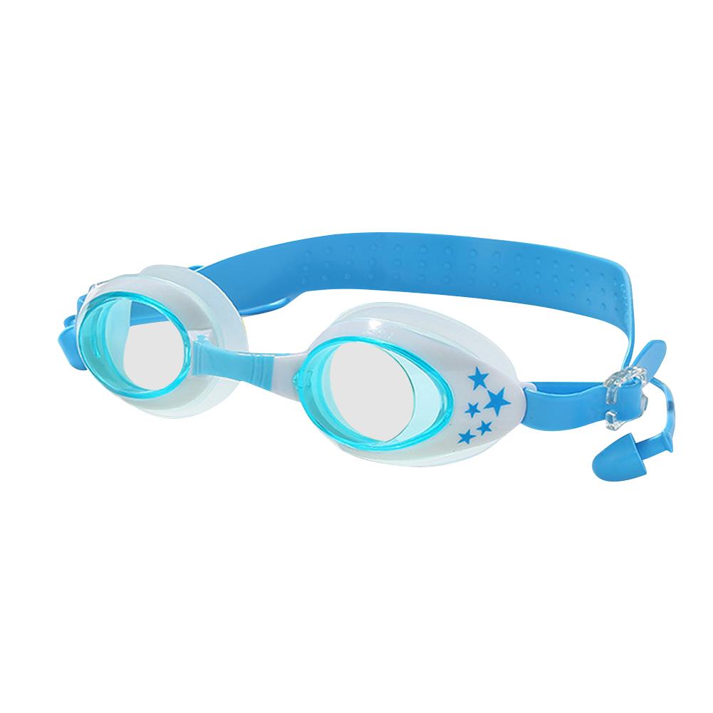 Children Silicone Swimming Goggles Waterproof Anti-fog Eye Protection Swim Eyewear With Earplugs