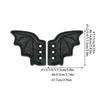PU Leather Bat Wing Shoe Charm Halloween Footwear Decoration Accessories For Sneakers Boot Skateboard And Running Shoe