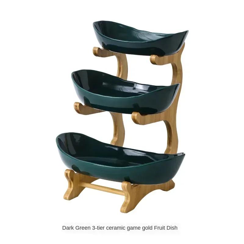 

3-слойная пластиковая тарелка для фруктов в гостиную, домашнюю закуску, креативную современную высушенную корзину, блюдо для конфет