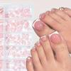 120pcs/Box Pink Toe Nail Press Ons Square French Tips Toe Press On Nails Thick False Toenail Extension Acrylic Full Cover Fake Toenails Nail Supplies