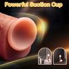 2 IN 1 Sliding Foreskin Dildo Upgraded Ejaculating Penis Realistic Spray Water Penis with Suction Cup Sex Toys for Women Couples