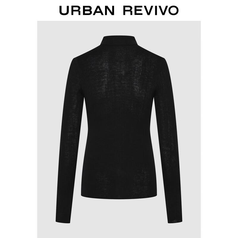 UR Women's High-Neck Slim Fit Long Sleeve Knit Top