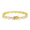 Hip Hop Couple Jewelry Claw Setting Big and Small Size Heart Zircon Tennis Bracelet for Women Valentine's Day Gift