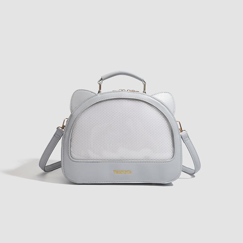 

Student Backpack Sweet Cool Versatile Semicircular Crossbody Bag One Shoulder Backpack Trendy Cool Spice Girl Pain Bag серый