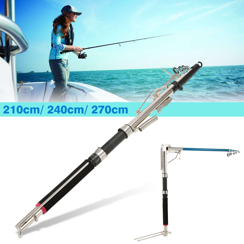 Lixada Adjustable Telescopic 2.1/2.4/2.7m Fishing Rod Automatic Rod Sea ...