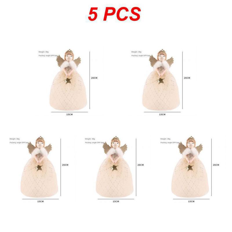 1~10PCS Cartoon Cute Angel Pendant Christmas Tree Topper Delicate Top Angel Statue Ornament For New Year Home Christmas