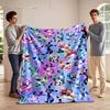 Cute, Colorful Eeveelution Characters On a Pastel Gradient Background. for All Seasons Blanket Lunch Break Throw Gift