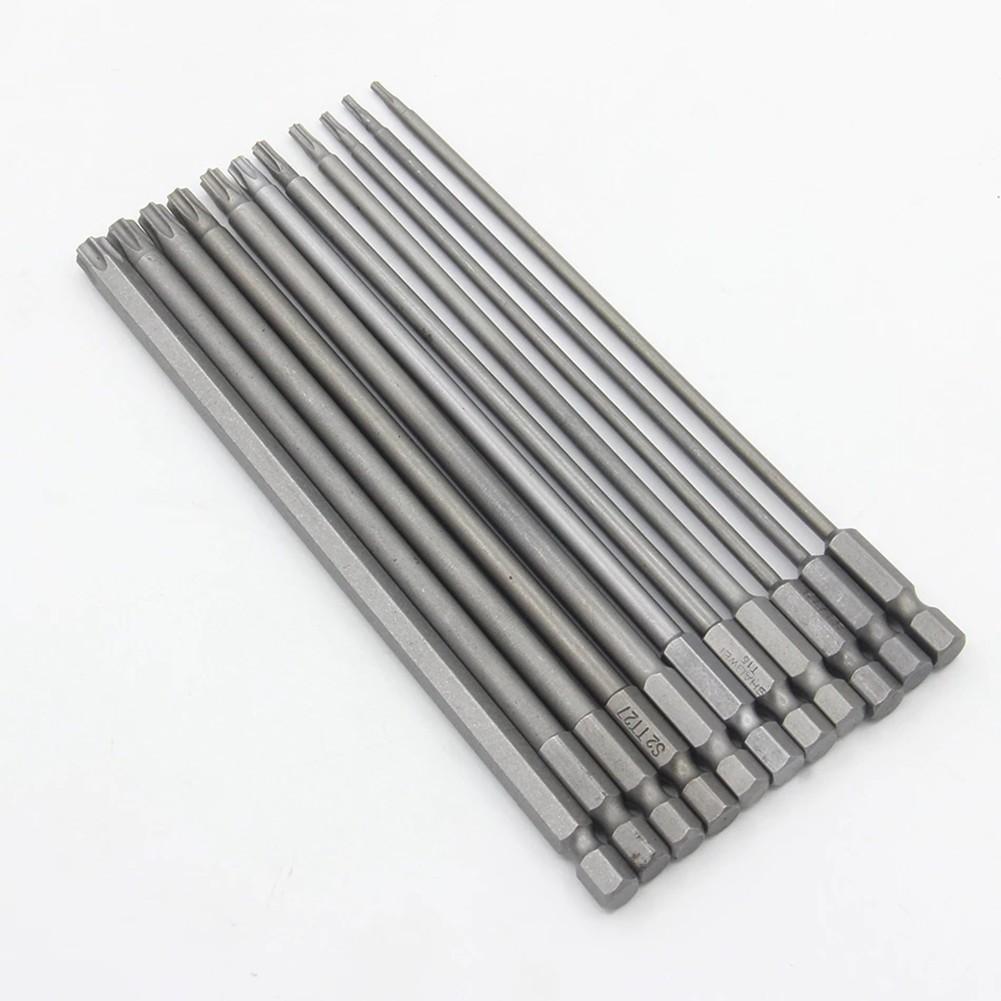 11pcs 150mm Long Magnetic Torx Screwdriver Bits Electric Screwdriver Head -T40