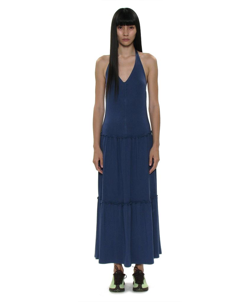PARTIMENTO WOMEN Pwc Halterneck Tiered Shirring Dress_7 Colors
