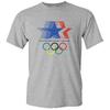Unisex Shirt Cotton Oversize Large Size Los Angeles Olympic 1984 Logo Grey Unisex T-Shirt