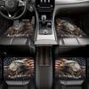 4pcs Pattern Car Floor Mats - Non-Slip, Easy To Clean, Polyester Fiber Material - Suitable For Cars, SUVs, Trucks, And Vans, Per