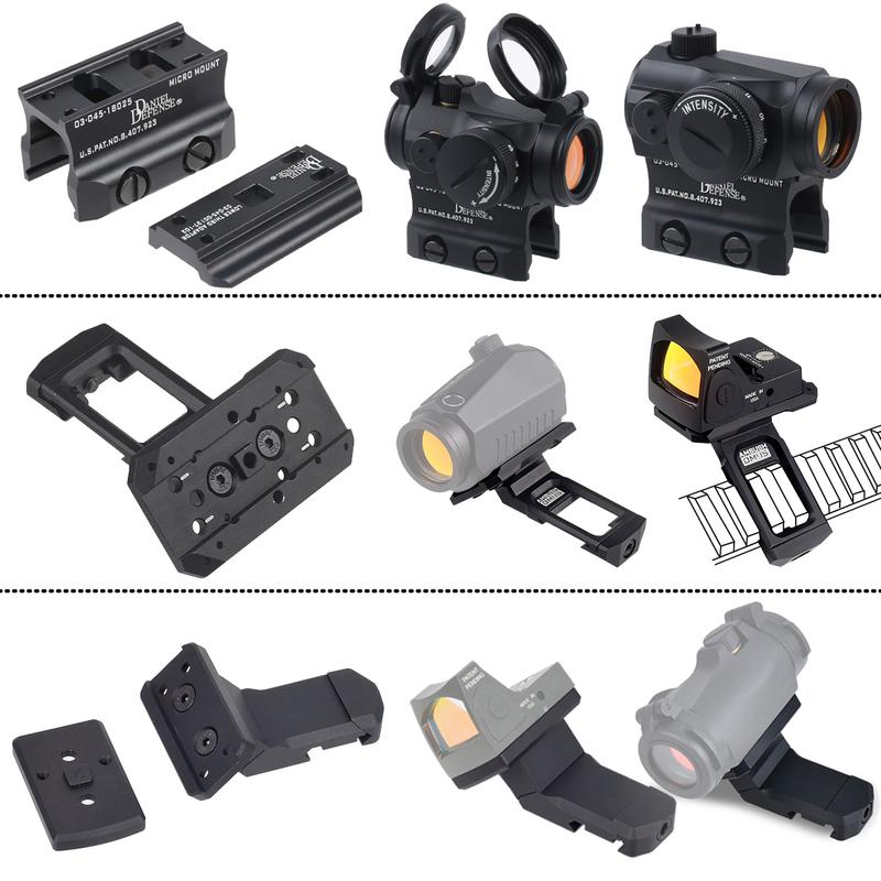 T01 T02 Red Dot Sight UNITY Fast Riser Mount Duty RDS R5 Offset Mount 45° Side Mount Optic Bracket Sight Scope Raiser Optic Base