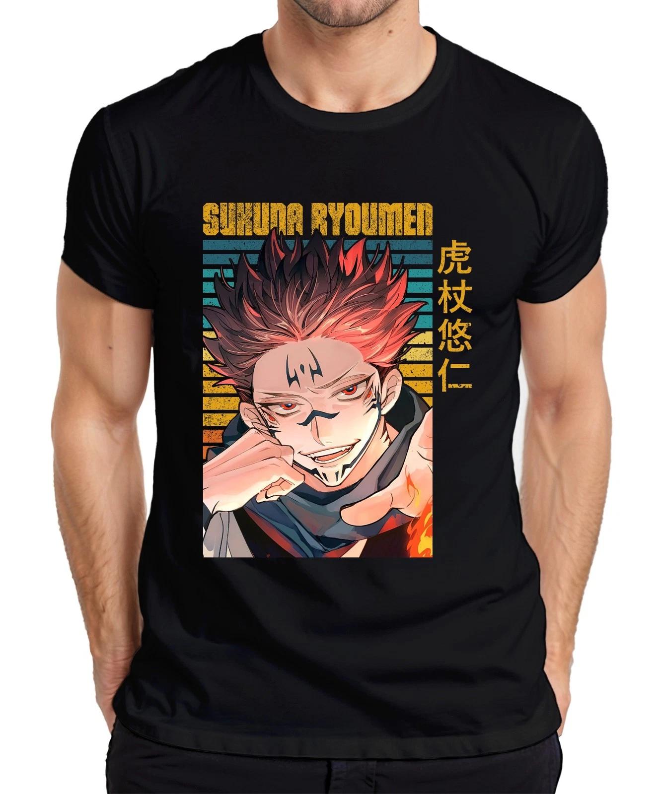Sukuna Ryoumen Jujutsu Kaisen Dämon rot düster Fan Geschenk Herren T-Shirt XXXL