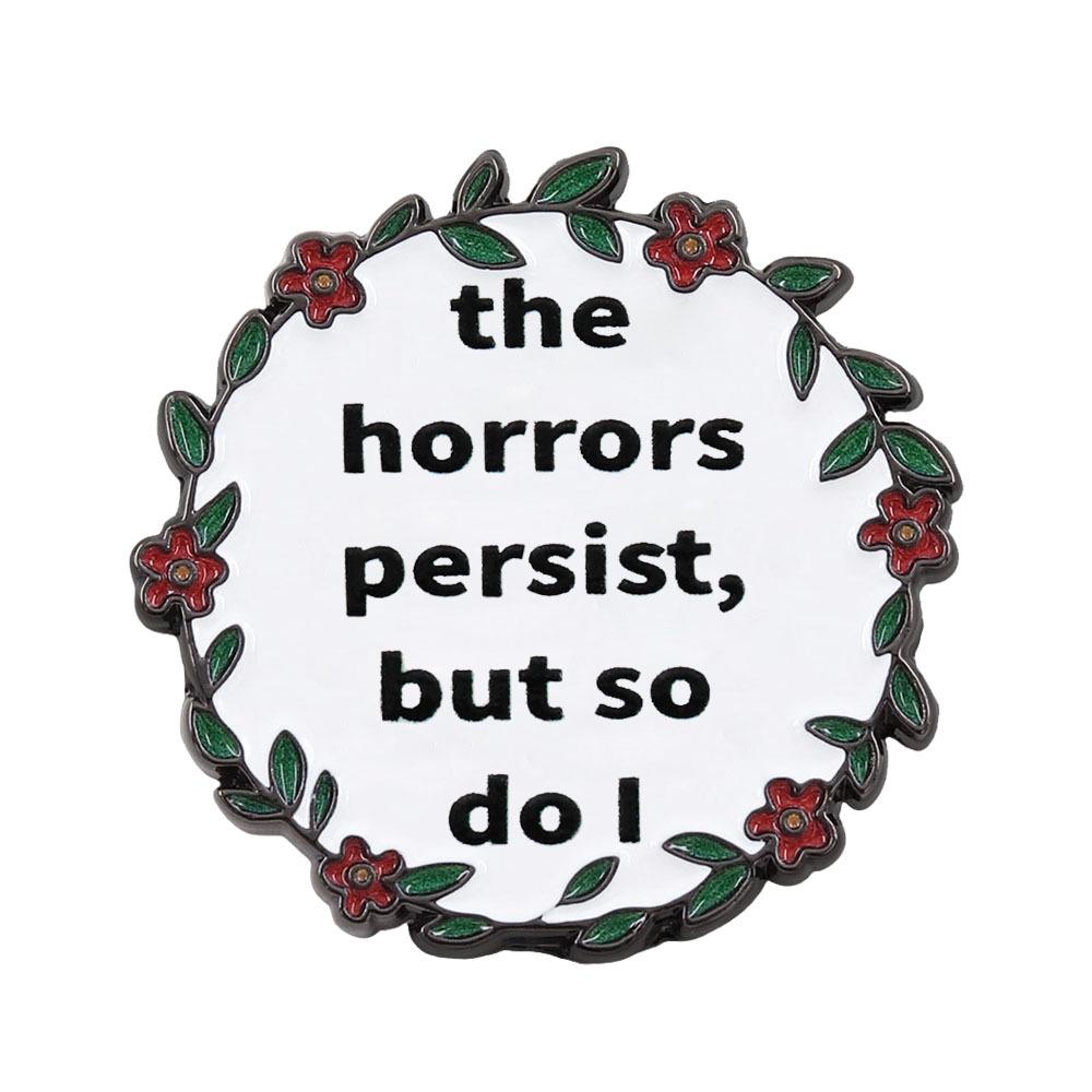 Beautiful Reasons Wreath Brooch: Inspirational Quotes Badge for Positivity