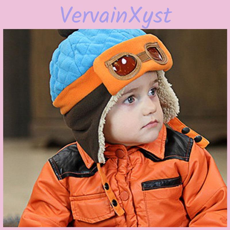 Fashionable Childrens Aviator Hat Earflap Design Winter Warmth Protection