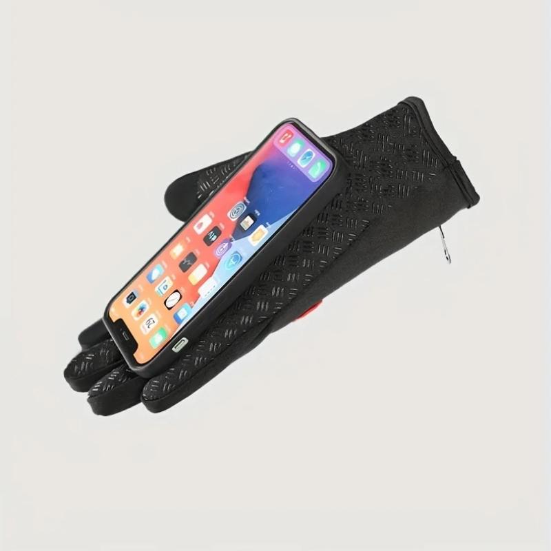 Outdoor Cycling Gloves, Sports Skiing And Mountaineering Gloves, Autumn And Winter Touch Screen Anti Slip, Waterproof, Windproof, Fleece Insulation