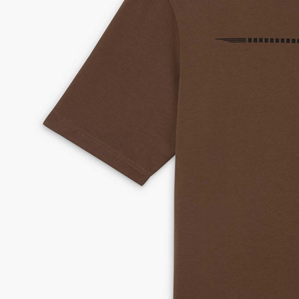 Jordan X Travis Scott Potisk loga Pánské tričko s krátkým rukávem a kulatým výstřihem Hnědá marmotová DZ5511-274