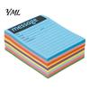 Multi Color Note Sets Fluorescent Horizontal Line Sticky Notepad, Strong Adhesive Removable Memo School Study Essentials Pad, Multi-color Lined Paper