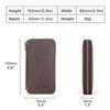 CONTACT'S Étui à Montre Vintage en Cuir Véritable 2 Emplacements Fermeture Éclair Sac à Montre Support pour Homme Voyage Cadeau Quotidien Boîte de Rangement Présentoir pour Montre