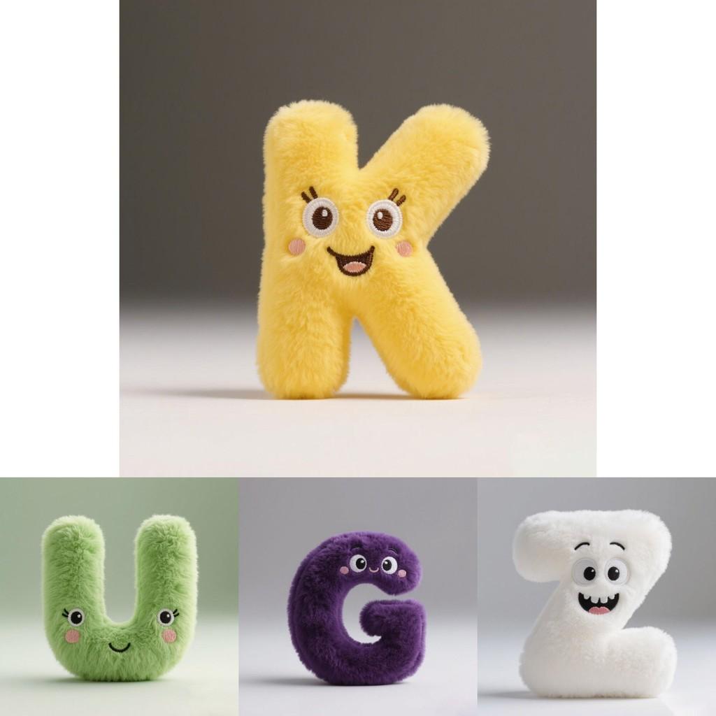 Alphabet Lore Buchstaben Plüschset A bis Z Pädagogische Weichspielzeuge für Kinder zum Lernen