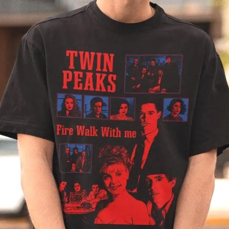 Twin Peaks Shirt 90s TV showVintage Film T-shirtLaura PalmerDale Cooper Unisex Katoenen Tee Ronde Hals Mannen en Vrouwen Print