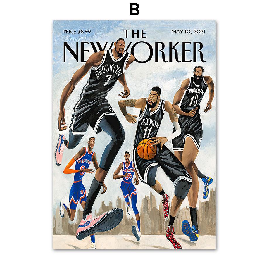 

Картина на холсте New Yorker Magazine Ретро Городское настенное искусство Постеры и принты Скандинавская настенная картина Картина в винтажном стиле Домашний декор 40x50cm no frame жёлтый