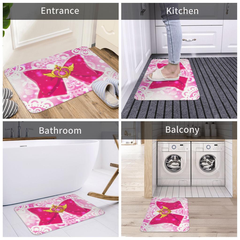 Crisis Moon Compact Floor Door Kitchen Bath Mats Anti-Slip Indoor Sailor Moon Doormat Toilet Entrance Carpet Rug