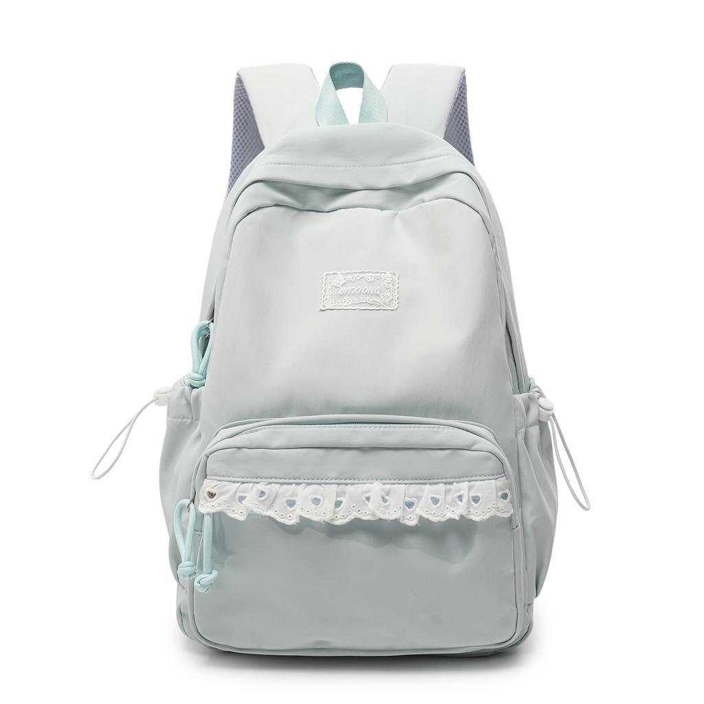 Schoolbag New Japanese Girls Backpack Fresh and Versatile Junior High School Student Lace School Bag Large Capacity Casual Going Backpack