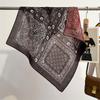 Ren Bomuld Dame Tørklæde Firkantet Foulard Dame Hals Hår Tørklæder Design Printet Hovedtørklæde Mode Pige Tørklæder 2023 Ny