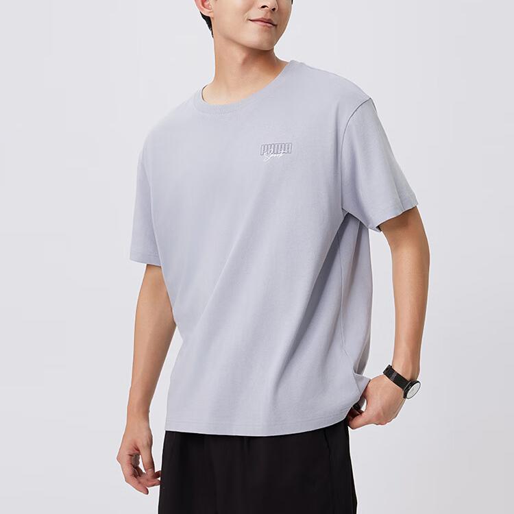 New PUMA Elevatedgraphic SS25 T Shirt Men's Light Gray 20 633788-20