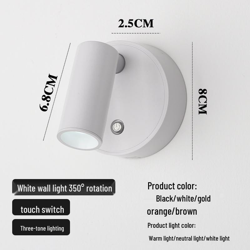 

Minimalist Magnetic LED Spot Light - Punch-Free Type-C Charging for Bedside or Living Room Decor