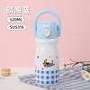 Water bottle Children's portable thermos cup Stainless steel bounce cover Student straw water cup