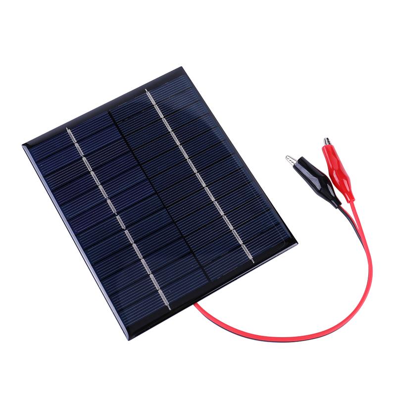 Waterproof Solar Panel 10W 12V DIY Polysilicon Epoxy Panels Portable Solar Cell Charger for 9-12V Battery for Outdoor Lamp Pump