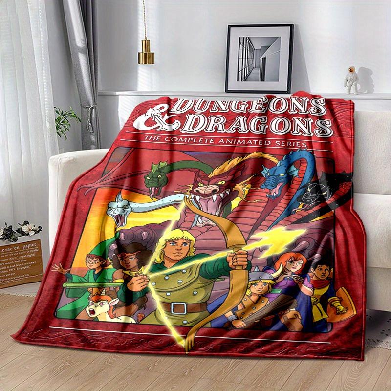 1pc Dungeons & Dragons: The Complete Animated Series, Cozy Home Decor Gift! Perfect for Bedroom, Living Room, Travel, Camping, Car Blanket, Beach, Off