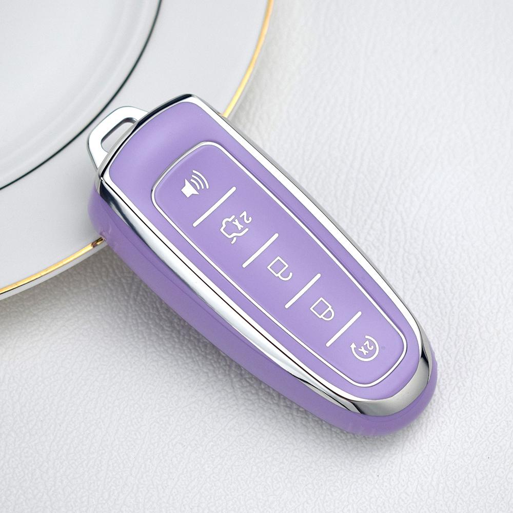 TPU obudowa pilota samochodowego na klucze pokrywa dla Ford Focus Edge Explorer Expedition C-Max Escape Flex obudowa tytanowa uchwyt na brelok